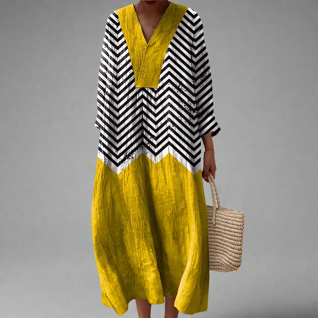 Julia | Abito geometrico elegante - Amavia Milano