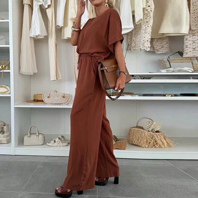 Juie | Completo 2 pezzi chic e casual con pantaloni larghi - Amavia Milano