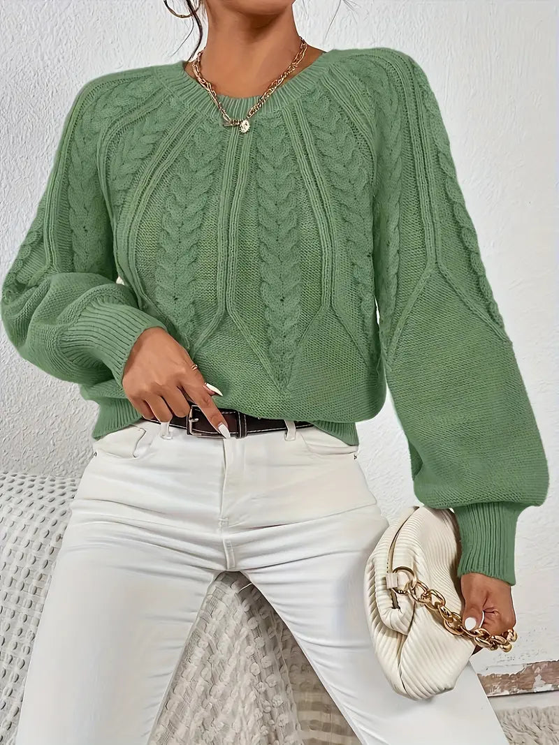 Amelia | Maglione Treccia Elegante - Amavia Milano