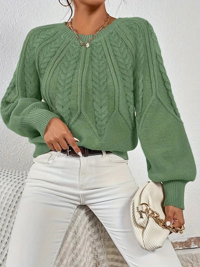 Amelia | Maglione Treccia Elegante - Amavia Milano