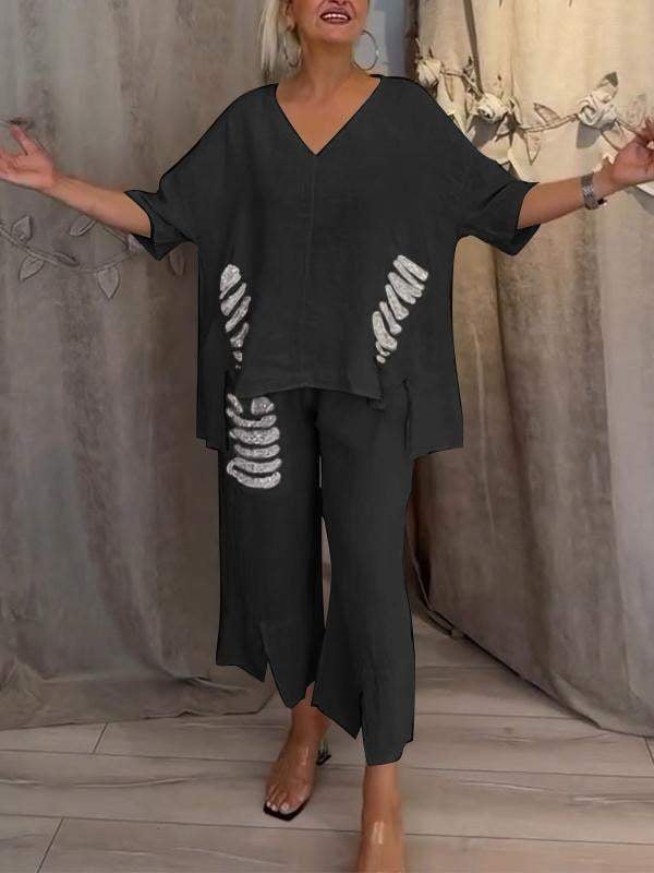 BIANCA | Completo Estivo a Due Pezzi con Eleganza Naturale e Comfort Fluttuante per Giornate Soleggiate - Amavia Milano