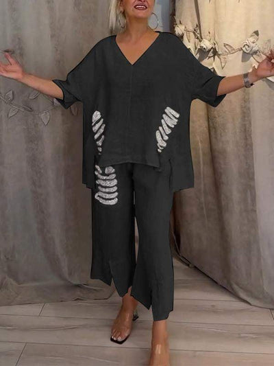 BIANCA | Completo Estivo a Due Pezzi con Eleganza Naturale e Comfort Fluttuante per Giornate Soleggiate - Amavia Milano