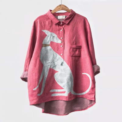 Palmira | Camicia Oversize con Design Canino e Comfort Quotidiano per un Look Spensierato - Amavia Milano