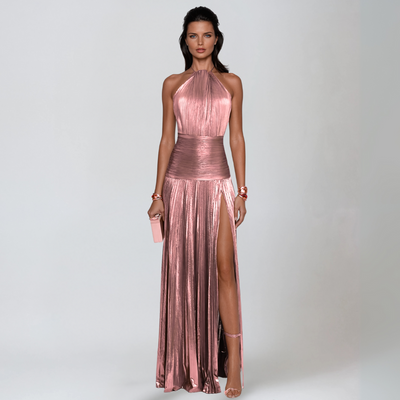 NEFIRA™ | ABITO LUNGO METALLIZZATO - Amavia Milano